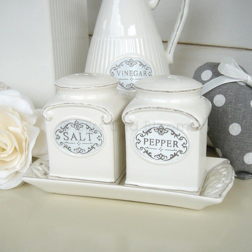 French style salt & pepper pots Bliss and Bloom